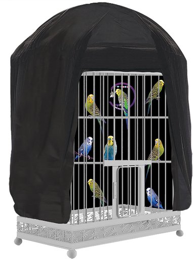 Penn-Plax Bird Cage Cover, Black, Medium