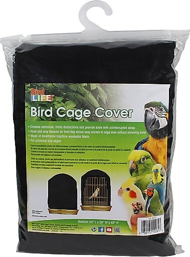 Penn-Plax Bird Cage Cover, Black, Medium