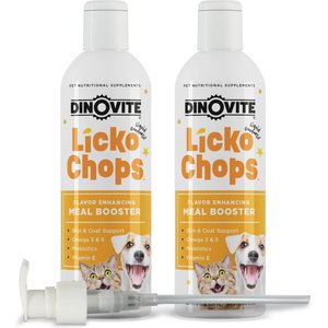 Lickochops Fatty Acid Liquid Supplement for Dogs & Cats, 8-oz bottle, 2 count