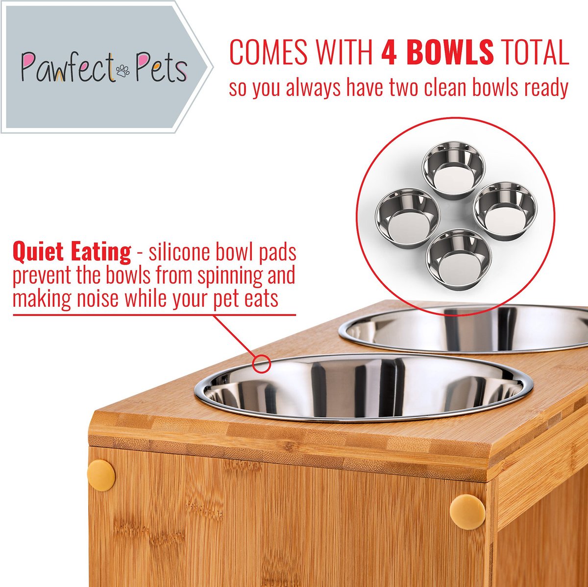 4 bowl hot sale dog feeder