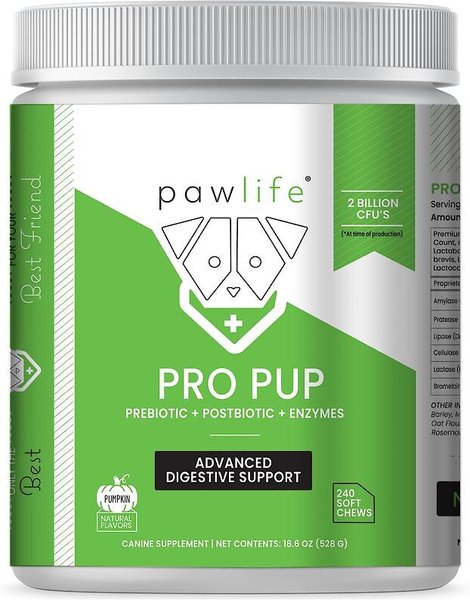 Pawlife Pumpkin Flavor Pro Pup Probiotics, Prebiotics & Enzymes Soft Chews Dog Supplement, 240 count slide 1 of 1