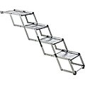 TRIXIE Heavy Duty 4-Step Foldable Dog Stairs, Silver/Black