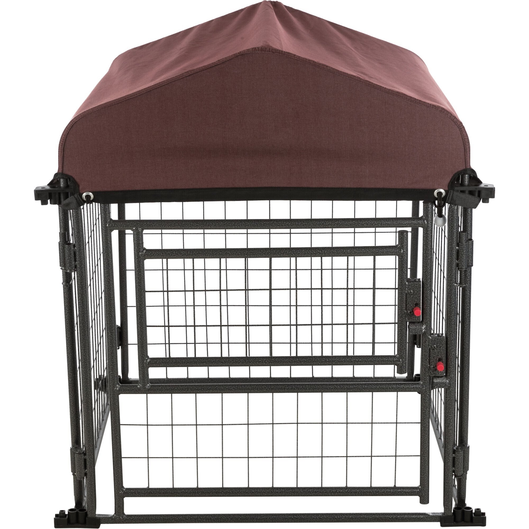 TRIXIE Deluxe Outdoor Dog Kennel with Cover & Secure Lock, Black