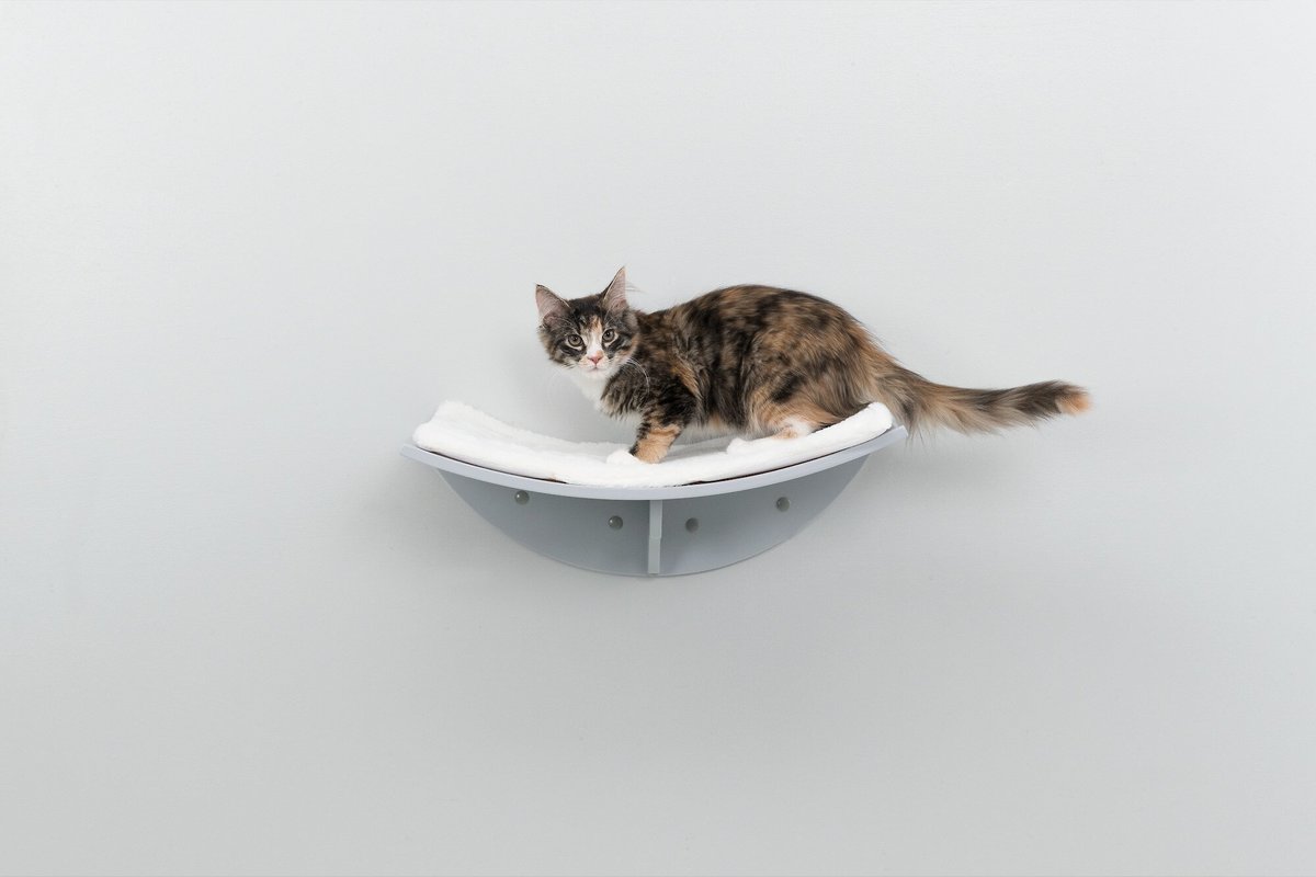 TRIXIE Lea Wall Mounted Cat Bed, XLarge, Gray
