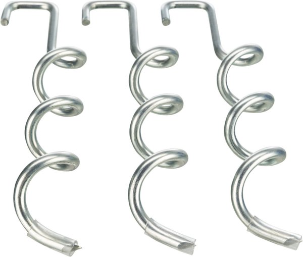 TRIXIE Heavy Duty Steel Ground Stakes, silver, 3 count