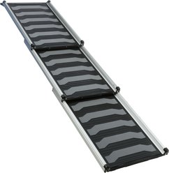 TRIXIE 69-in Heavy Duty Telescoping Dog Ramp, Silver/Black