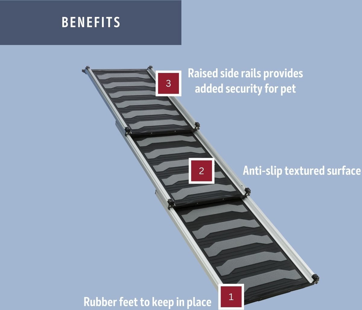 TRIXIE 69-in Heavy Duty Telescoping Dog Ramp, Silver/Black - Chewy.com