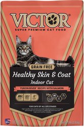 VICTOR Healthy Skin & Coat Indoor Grain-Free Yukon River Recipe with Salmon Dry Cat Food, 5-lb bag