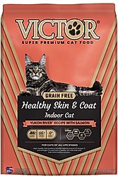 VICTOR Healthy Skin & Coat Indoor Grain-Free Yukon River Recipe with Salmon Dry Cat Food, 15-lb bag