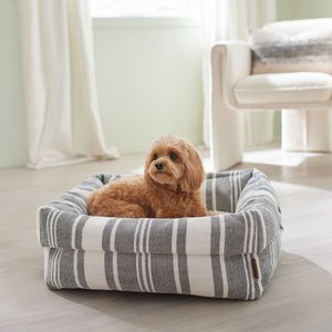 Frisco Farmhouse Deep Cuffed Cuddler Dog Bed, Medium
