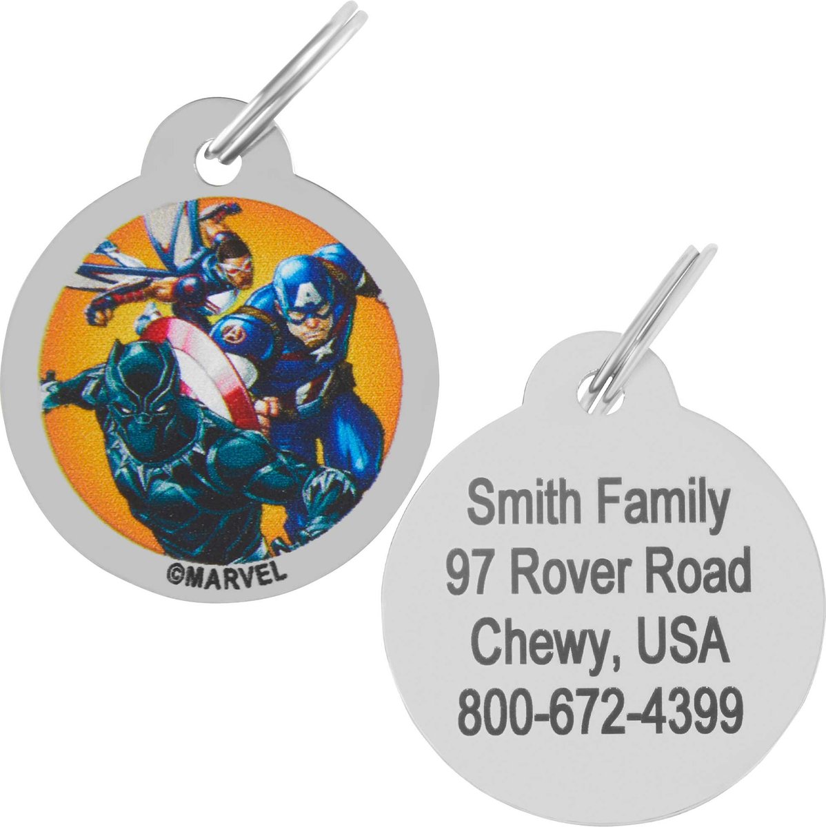 Avengers dog outlet tag