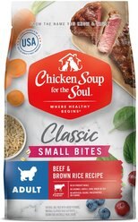 Chicken Soup for the Soul Small Bites Beef & Brown Rice Recipe Adult Dry Dog Food, 13.5-lb bag