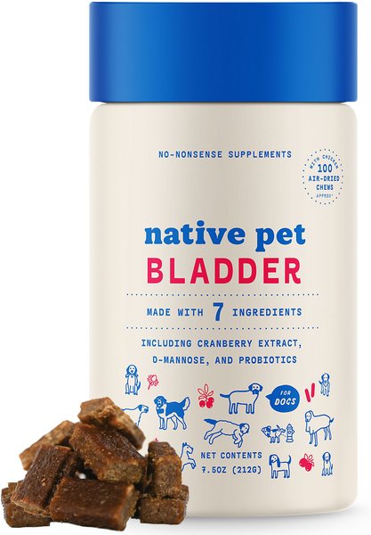 Native Pet Cranberry Bladder Chicken Chews Urinary Dog Supplement, 100 count slide 1 of 9