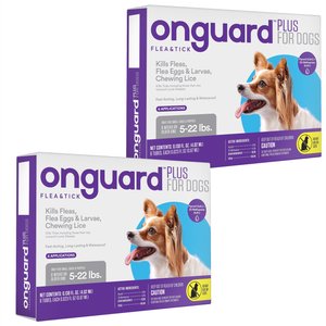 Onguard Plus Flea & Tick Spot Treatment for Dogs, 5-22 lbs, 12 Doses (12-mos. supply)