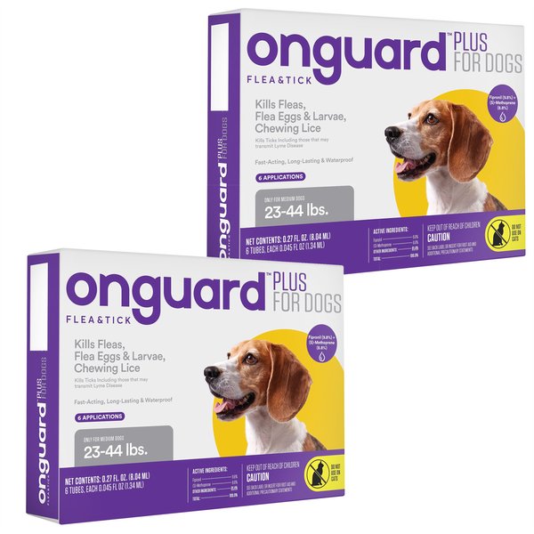 Onguard Plus Flea & Tick Spot Treatment for Dogs, 23-44 lbs, 12 Doses (12-mos. supply) slide 1 of 8