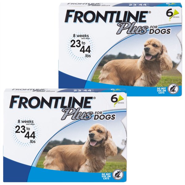 Frontline Plus Flea & Tick Spot Treatment for Medium Dogs, 23-44 lbs, 12 Doses (12-mos. supply) slide 1 of 10