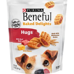 Purina Beneful Baked Delights Hugs with Real Beef & Cheese Dog Treats, 8.5-oz bag, bundle of 2
