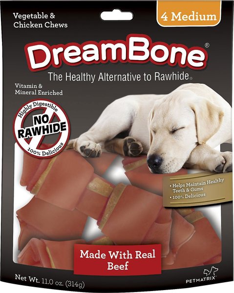 DreamBone Medium Beef Chew Bones Dog Treats, 8 count slide 1 of 5
