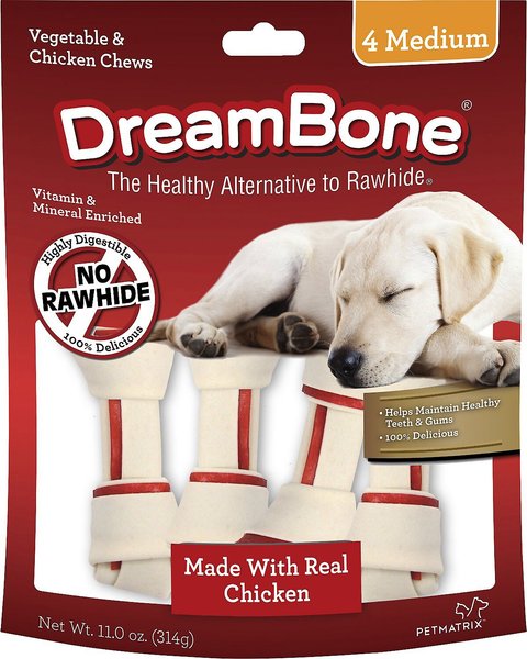 DreamBone Medium Chicken Chew Bones Dog Treats, 8 count slide 1 of 4