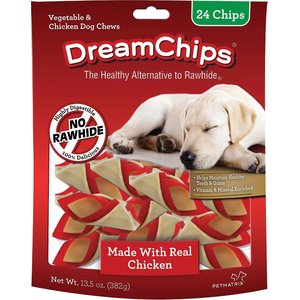DreamBone DreamChips Chicken Chews Dog Treats, 48 count