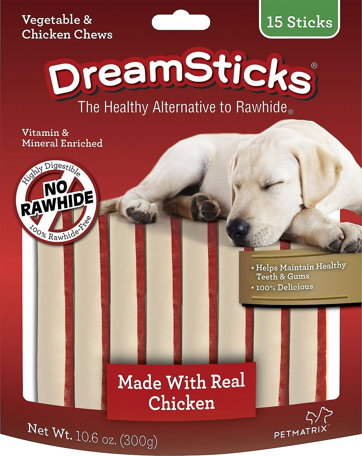 DREAMBONE DreamSticks Chicken Chews Dog Treats, 30 count