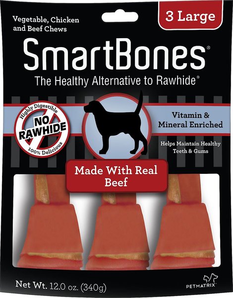 SmartBones Large Beef Chew Bones Dog Treats, 6 count slide 1 of 5