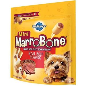 Pedigree Mini Marrobone Real Beef Flavor Biscuit Dog Treats, 15-oz bag, bundle of 2