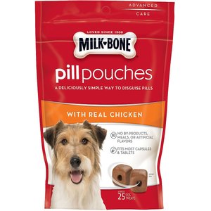 Milk-Bone Pill Pouches with Real Chicken Dog Treats, 6-oz bag, bundle of 2