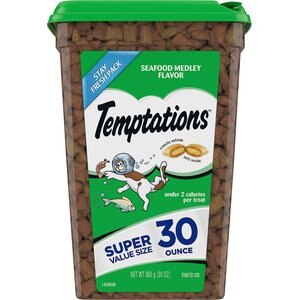 Temptations Seafood Medley Flavor Cat Treats, 30-oz tub, bundle of 2