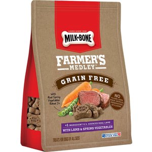 Milk-Bone Farmer’s Medley Grain-Free Lamb & Spring Vegetables Dog Treats, 12-oz bag, bundle of 2