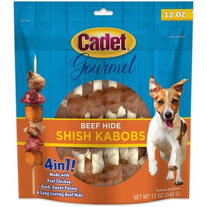 Cadet Gourmet Triple Flavored Shish Kabobs Dog Treat, 12-oz bag, bundle of 2