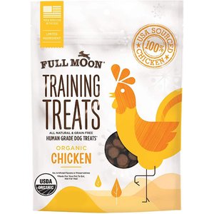 Full Moon Organic Chicken Training Grain-Free Dog Treats, 6-oz bag, bundle of 2