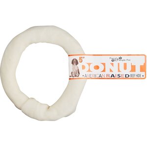 Pure & Simple Pet Rawhide Donut Dog Treat, 5-in, 2 count