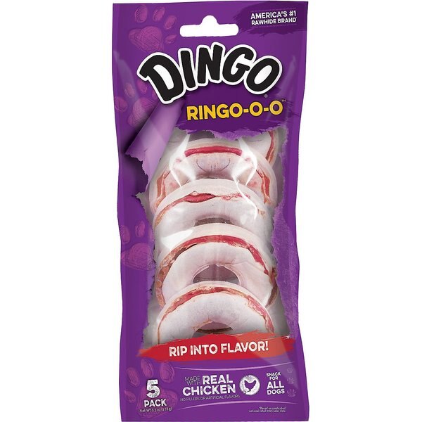 Dingo Holiday Reindeer Rawhide Dog Chews