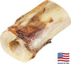 Bones & Chews Made in USA Roasted Marrow Bone 3" Dog Treat, 4 count