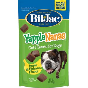 Bil-Jac YappleNanas Apple & Banana Flavor Soft Dog Treats, 4-oz bag, bundle of 2