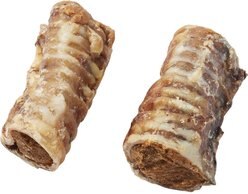 Bones & Chews Made in USA Peanut Butter Flavored Filled Trachea Dog Treats, 6 count