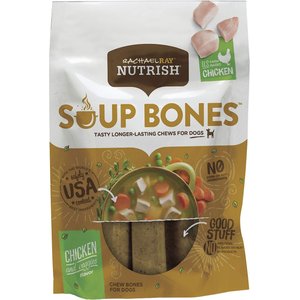 Rachael Ray Nutrish Soup Bones Chicken & Veggies Flavor Chews Dog Treats, 23.1-oz bag, bundle of 2