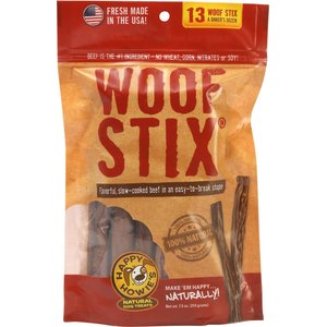 Happy Howie's Beef 6-in Woof Stix Dog Treats, 26 count