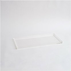 Hiddin Clear Acrylic Overflow Cat & Dog Tray, Small