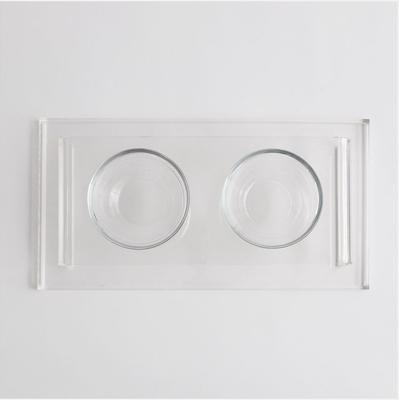 Show full view: Hiddin Clear Acrylic Overflow Cat & Dog Tray, Small slide 3 of 6