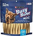 Purina Busy Busy Bone Long-Lasting Rawhide-Free Real Meat Mini Dog Treats, 40 count