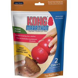 KONG Marathon Peanut Butter Recipe Grain-Free Dog Chew Large Treats, 4 count