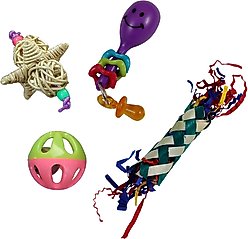 Super Bird Creations Bird Foot Toy Bundle, Small, 4 count
