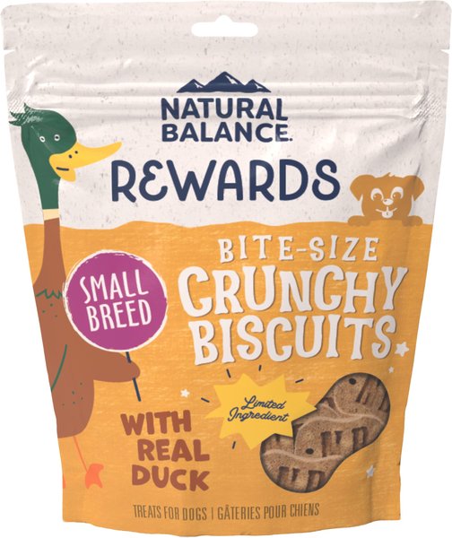 Natural Balance L.I.T. Limited Ingredient Grain-Free Treats Potato & Duck Formula Dog Treats, Small Breed, 8-oz bag, bundle of 2 slide 1 of 7