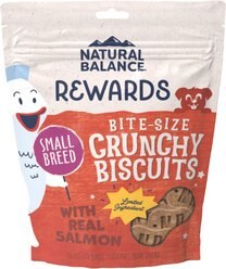 Natural Balance Rewards Crunchy Biscuits Small Breed with Real Salmon Dog Treats, 8-oz bag, bundle of 3