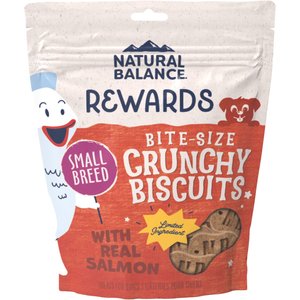Natural Balance Rewards Crunchy Biscuits Small Breed with Real Salmon Dog Treats, 8-oz bag, bundle of 3