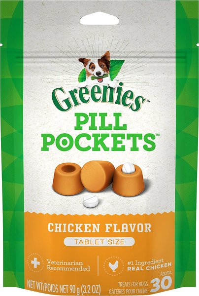 Greenies Pill Pockets Canine Chicken Flavor Dog Treats, Tablet Size, 60 count slide 1 of 8