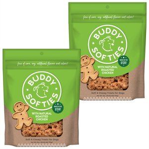 Buddy Biscuits with Roasted Chicken Soft & Chewy Dog Treats, 6-oz bag, bundle of 2