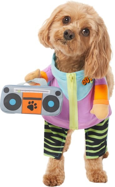 Frisco Front Walking 80s Retro Kid Dog & Cat Costume, Large slide 1 of 9